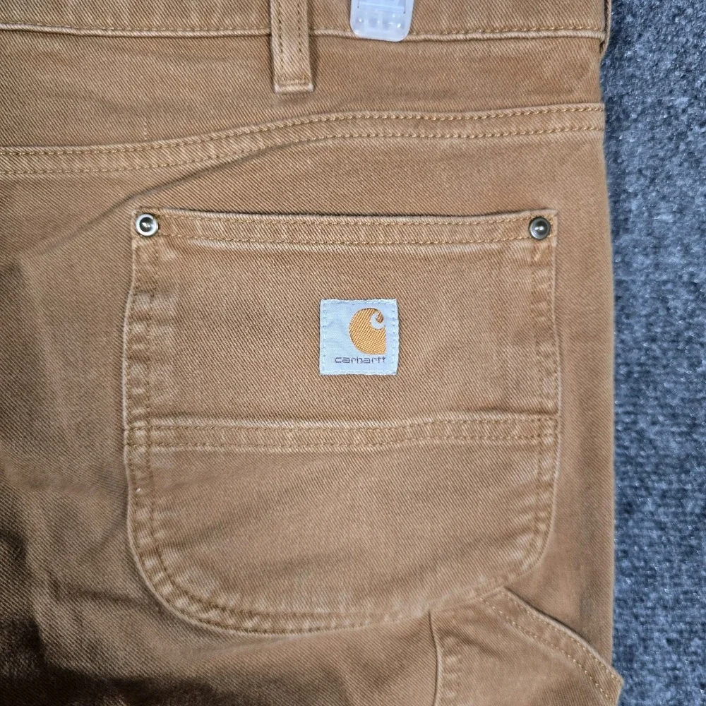 Carhartt Shorts Womens 14 Regular Cutoff Brown‎ Double Front Knee Utility 104296